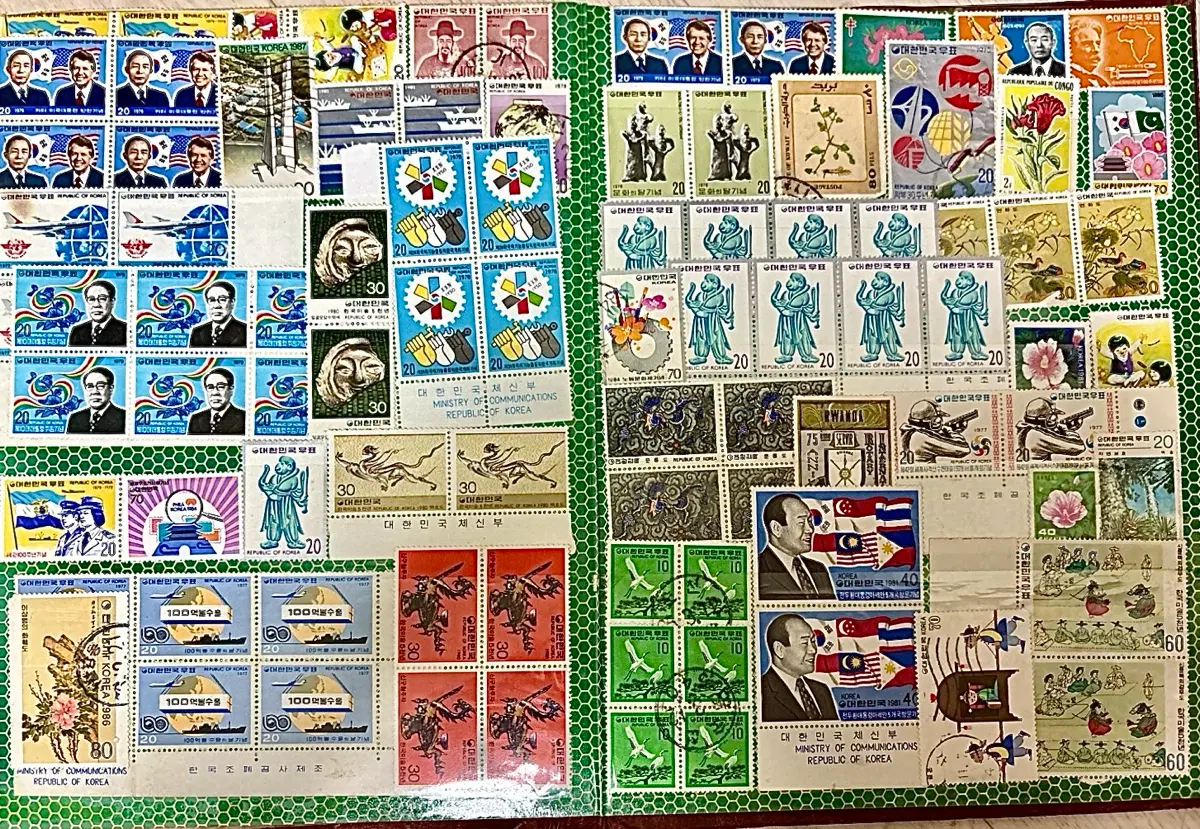 우표 모음 1960년대 ~ 1980년대 골동품