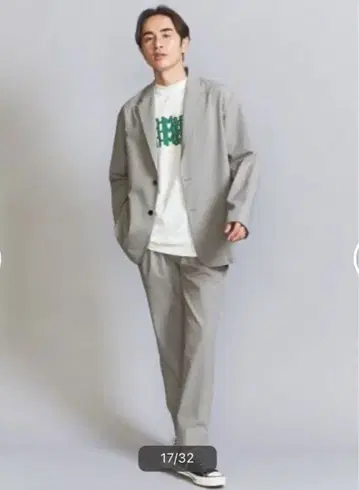 UNITED ARROWS KOMATSU PACK 셋업 베이지 S