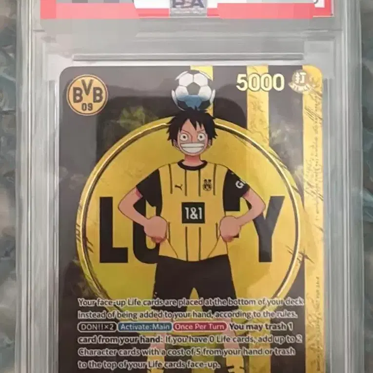 원피스 몽키 D 루피 2025 BVB 콜라보 카드 PSA10