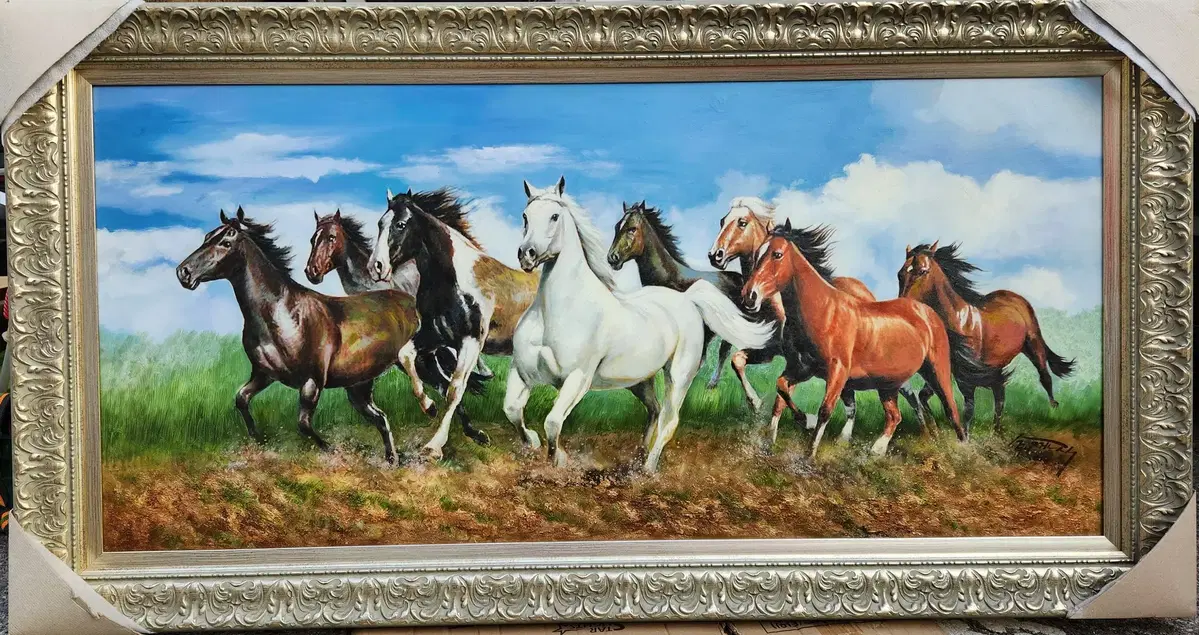사업장에 좋은 돈들어 오는 풍수그림 대형사이즈 '팔마도' 170X90