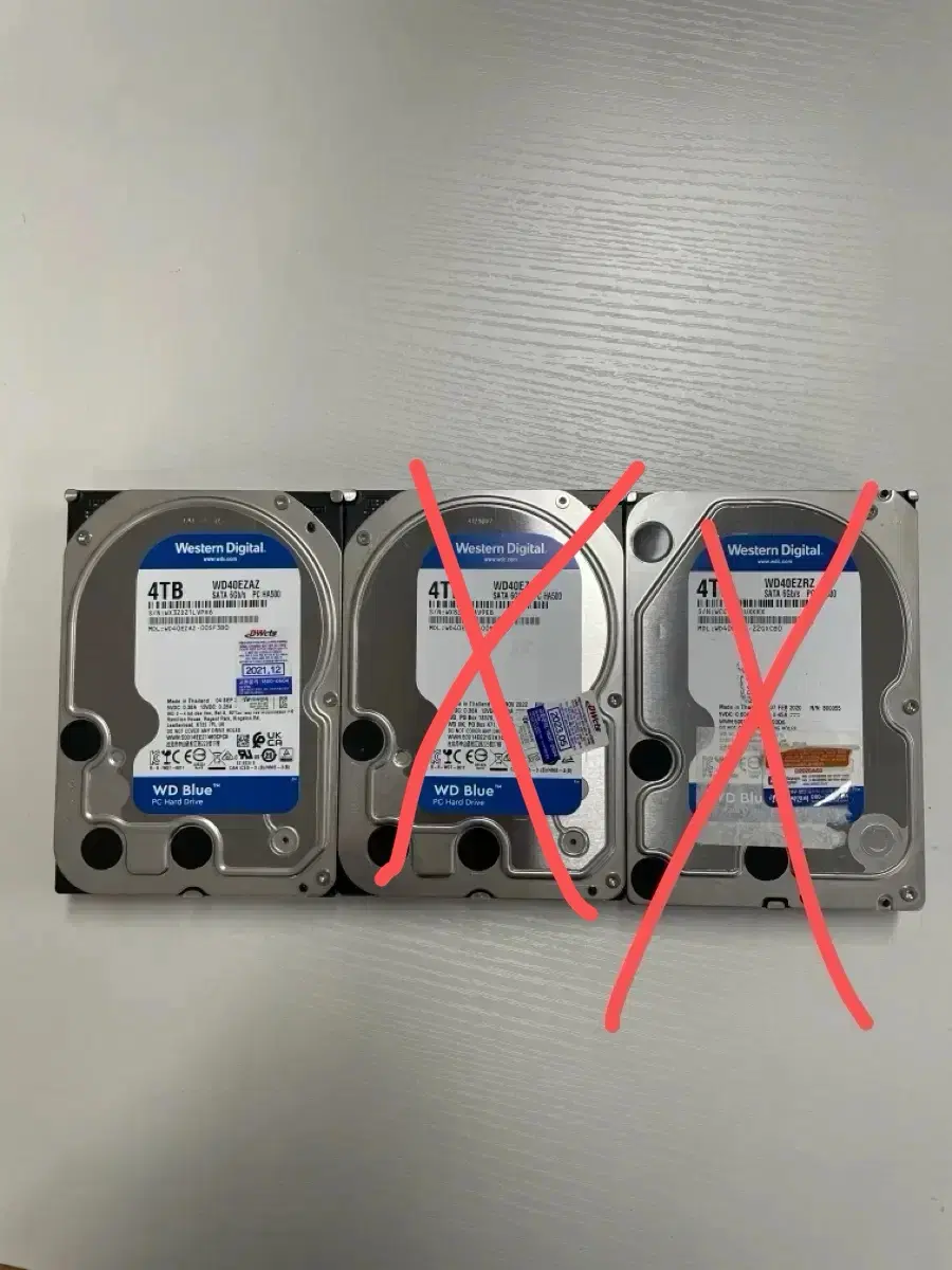 WD 블루 WD40EZRZ wd40ezaz 4TB 하드디스크