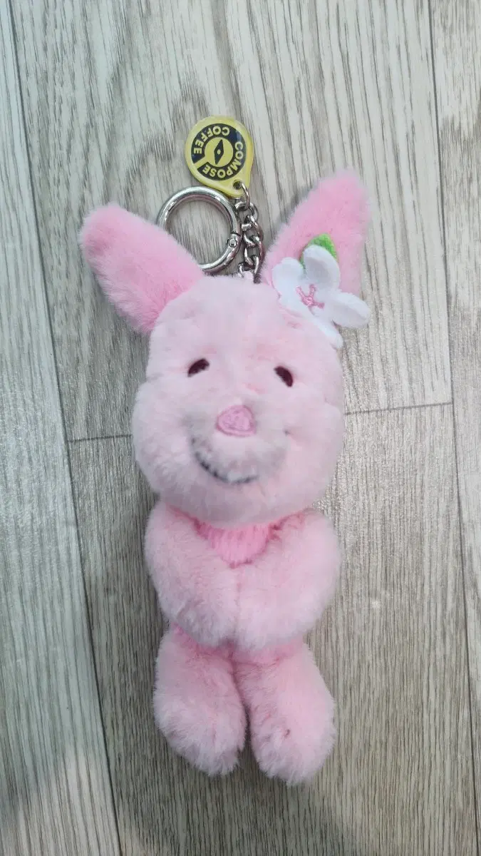 컴포즈 커피 핑크 피글렛 벚꽃 에디션 인형 키링
