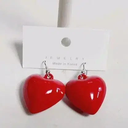 레드 왕하트 귀걸이