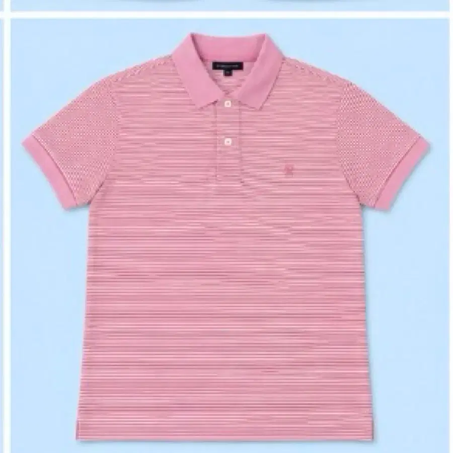 폴로 랄프로렌 핑크 스트라이프 카라티 100-105(L-XL) 폴로 셔츠 남방 반팔 티셔츠
