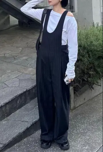 CLANE 살로펫 스트라이프 패턴 다크 네이비 사이즈 0