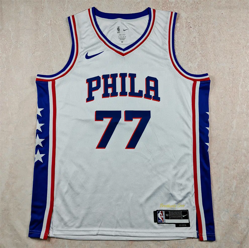 NBA 필라델피아 세븐티식서스 77번VJ 에지콤화이트 농구 유니폼 핫스윙