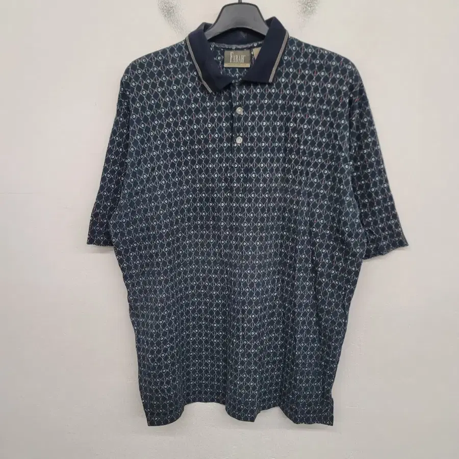 [105/XL] FARAH 네이티브 패턴 반팔 카라티 / USA