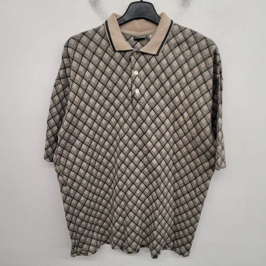 [105/XL] BUGLE BOY 네이티브 패턴 반팔 카라티 / USA