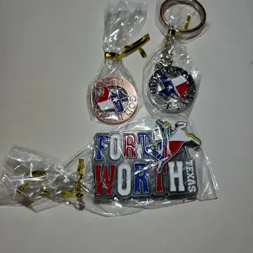 Fort Worth Texas 마그넷 키링 3세트