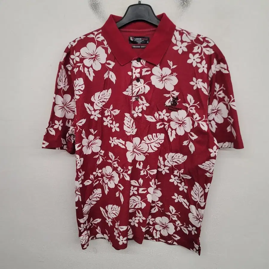 [105/XL] LINKS TECH 네이티브 패턴 반팔 카라티 / USA