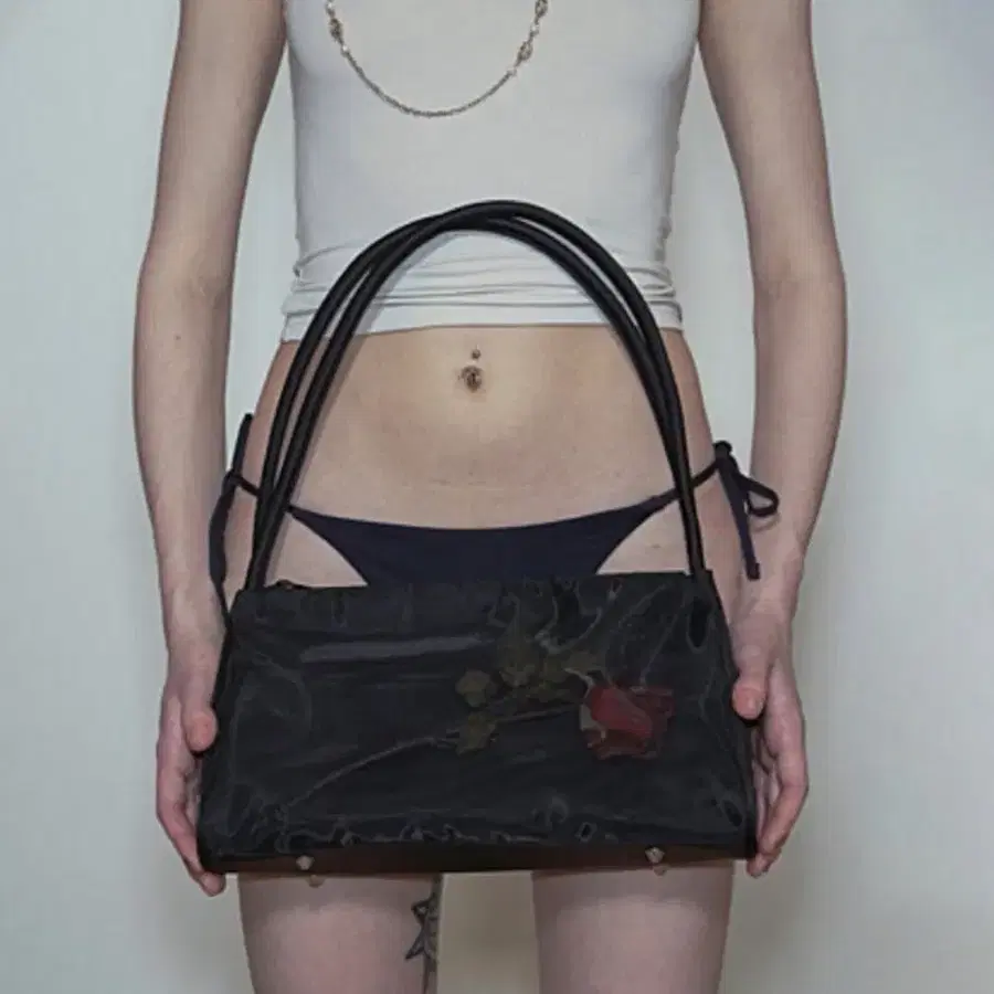 스컬프터 장미백 keepsake mesh bag 블랙