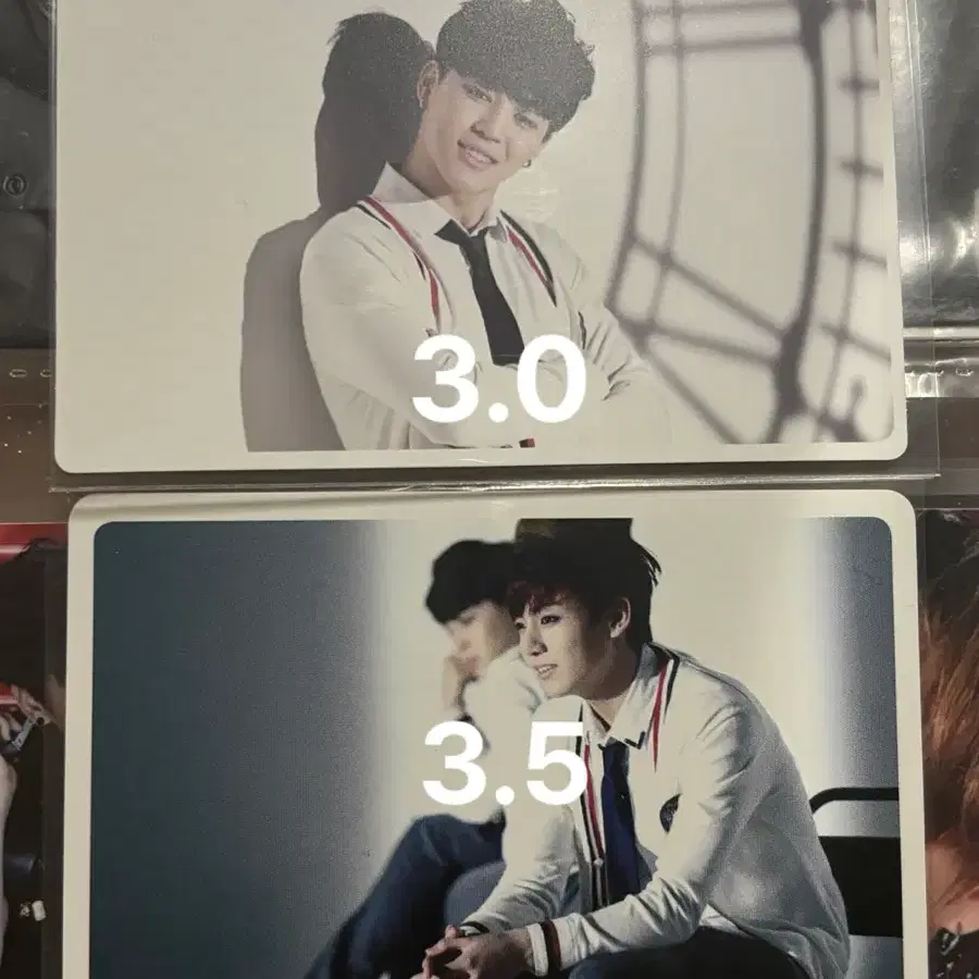 bts 방탄 지민 정국 스쿨러브어페어 포카 jimin jungkook photocard