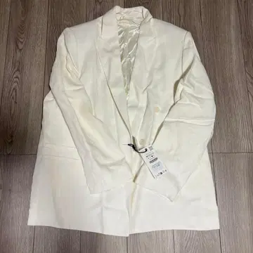 새상품 미사용 ZARA 자켓 린넨 화이트 오버 사이즈 화이트