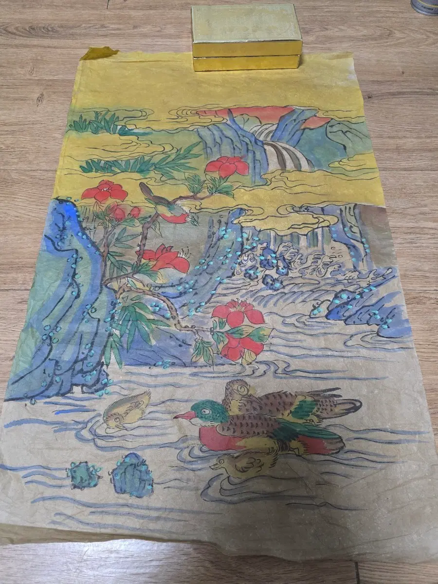 수묵화 민화 오리