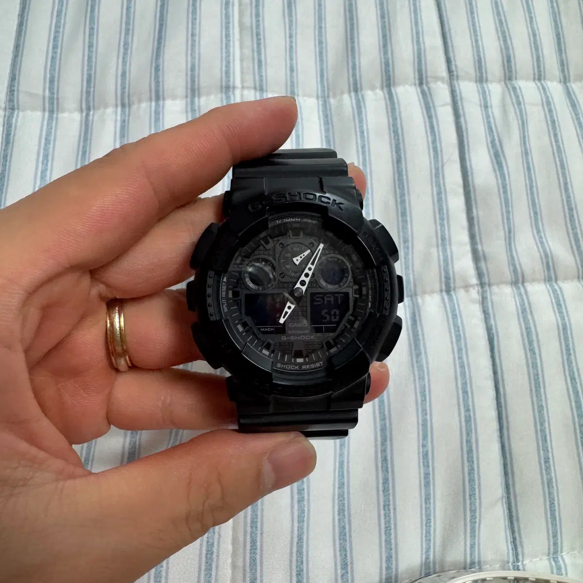 카시오 빅페이스G-SHOCK GA-100 블랙 시계