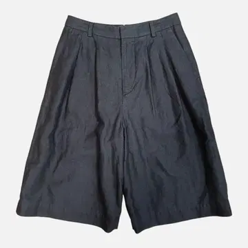 마가렛호웰 린넨 100% 투 턱 하프 팬츠 린넨 블랙 사이즈 2