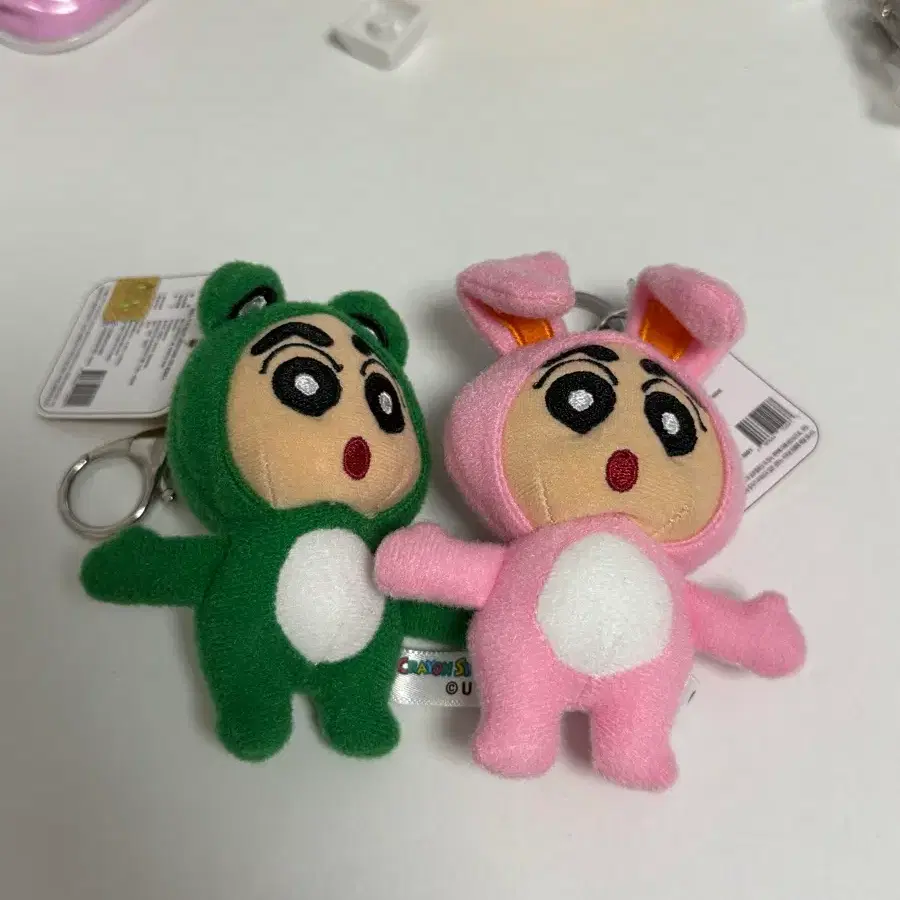 짱구 토끼 개구리 인형 키링 일괄