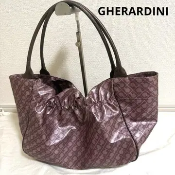 GHERARDINI 게라르디니 개더 토트백 핸드백 브라운