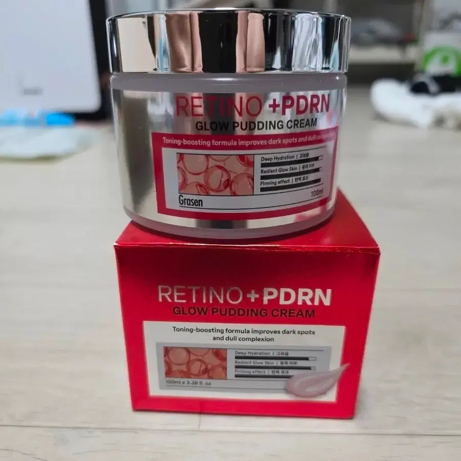 (새상품)쿠팡가 17만원/그라센 레티노 PDRN 글로우 푸딩 크림 100ml