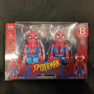 써니 사이드 업 Happy 복권 BE@RBRICK MARVEL SPIDER-MAN 페어 박스상 B. 스파이더맨 & 스파이더햄 2체 세트