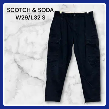 새상품급 SCOTCH & SODA 카고 팬츠 네이비 W29/L32 남성용
