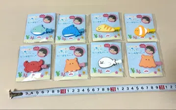동글동글 눈 수족관 러버 앞머리 클립 8종 세트