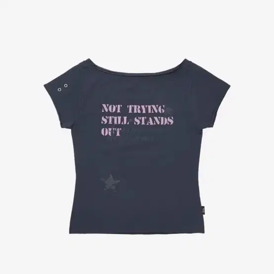 길라아카이브 SLOGAN BOAT NECK T-SHIRTS_NAVY