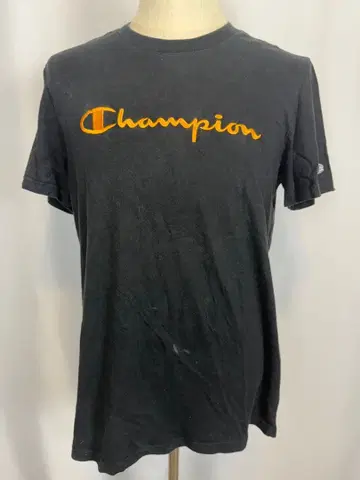 Champion 로고 자수 T셔츠 블랙 XXL 캄보디아
