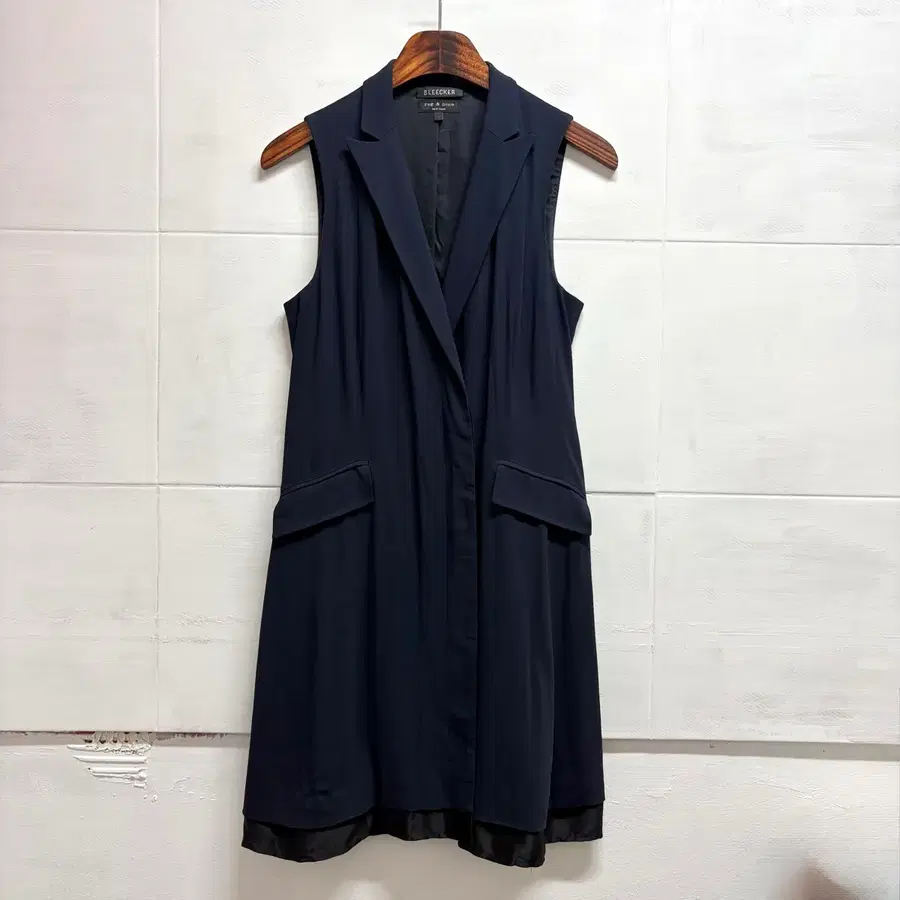 rag&bone bleecker 네이비 테일러 롱 베스트 002