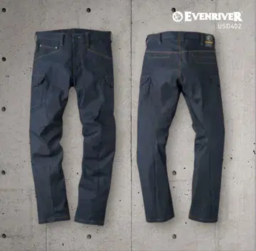 새상품 EVENRIVER USD402 데님 카고 팬츠 LL 인디고