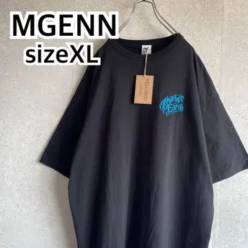 MGENN 자수 BE 로고 t셔츠 스트릿 미사용품 빅 사이즈 XL 블랙