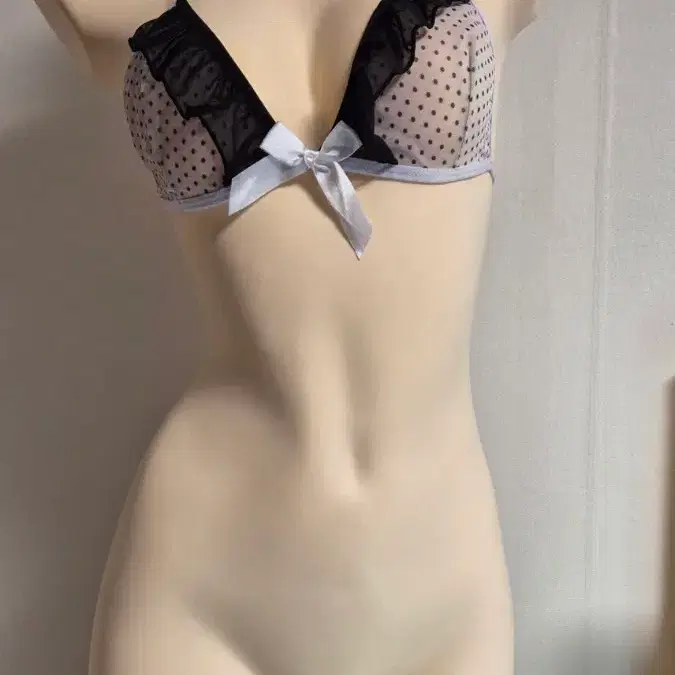 도트 레이스 뷔스티에 망사브라 프리