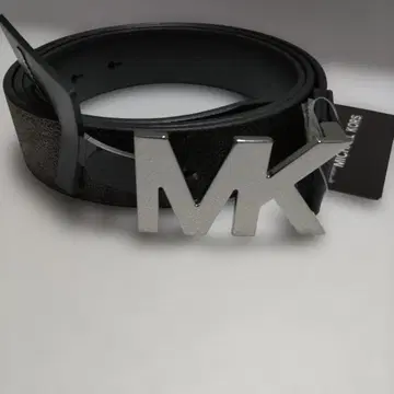 [ 해외 구매 ] MICHAEL KORS 벨트 브라운 올 패턴 MK 로고 실버