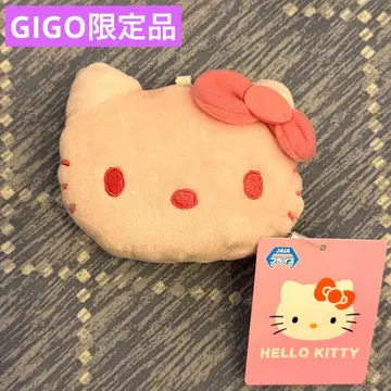 헬로키티 가마구치 페이스 파우치 GIGO 한정판 핑크