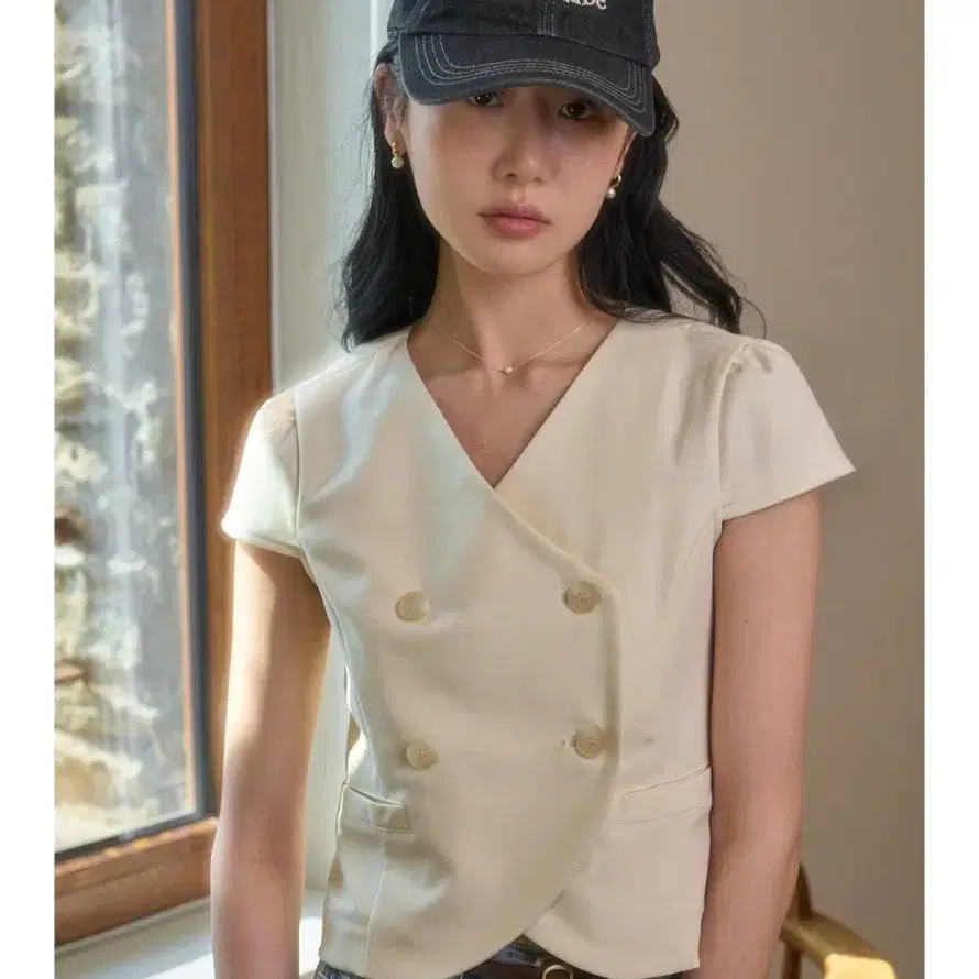 셰리오브 자켓 아이보리 S사이즈