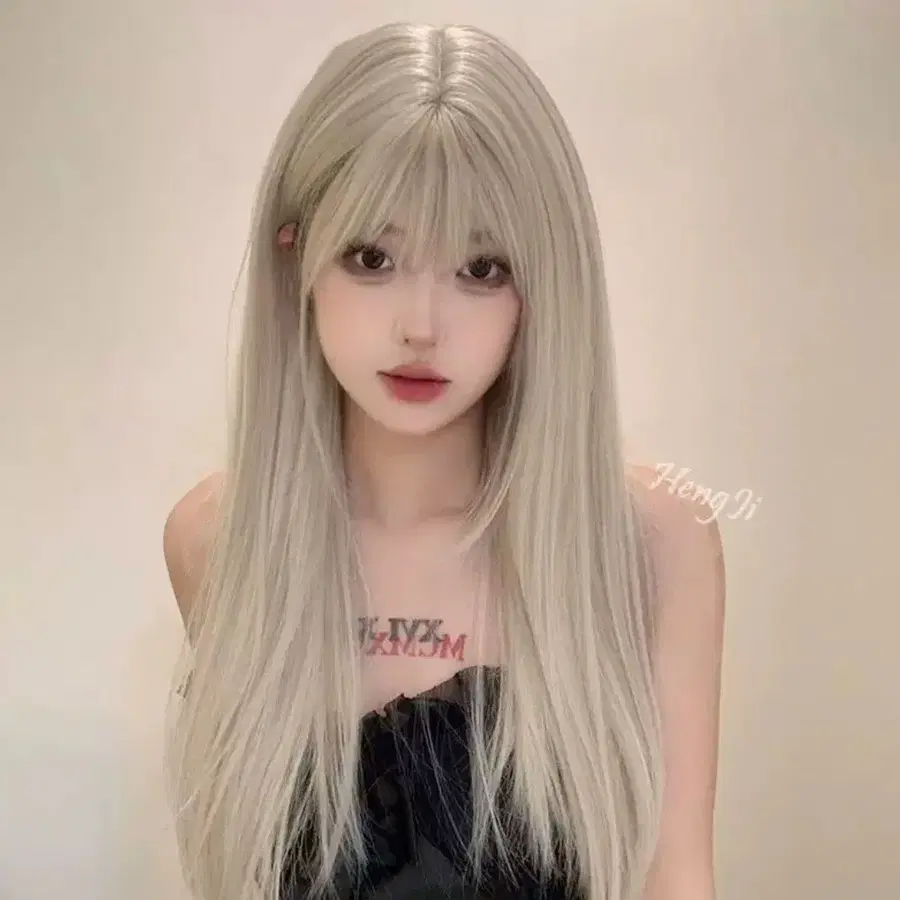 백금발 금발 패션가발 생머리 고열사 가발 코스프레 갸루 Y2K