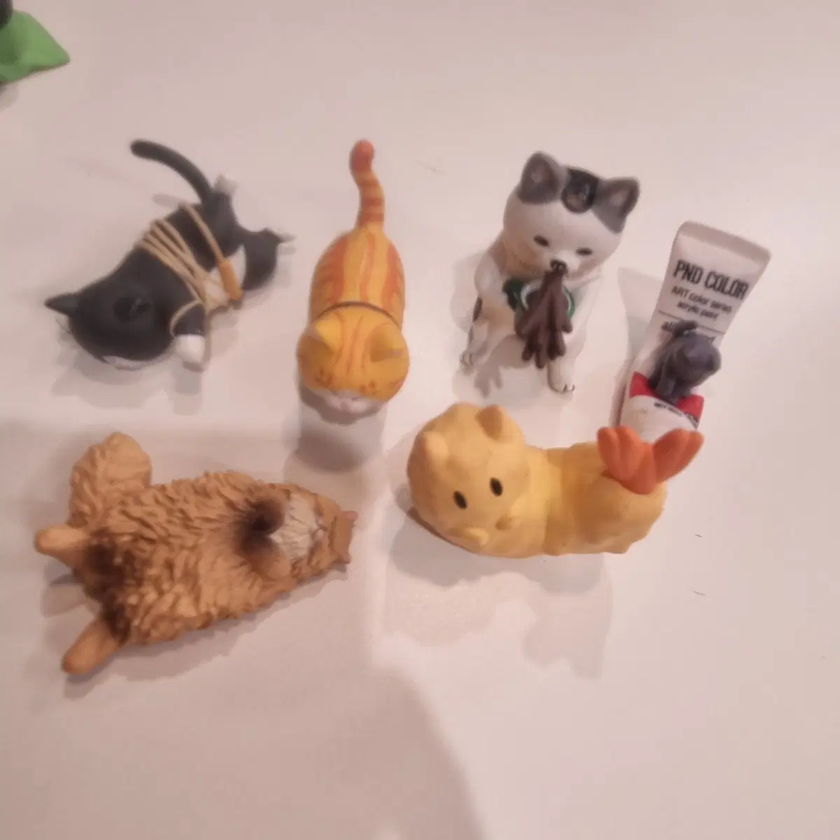 고양이 가챠 피규어 6종