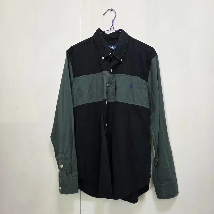 90s폴로 랄프로렌 배색 셔츠 S #72405