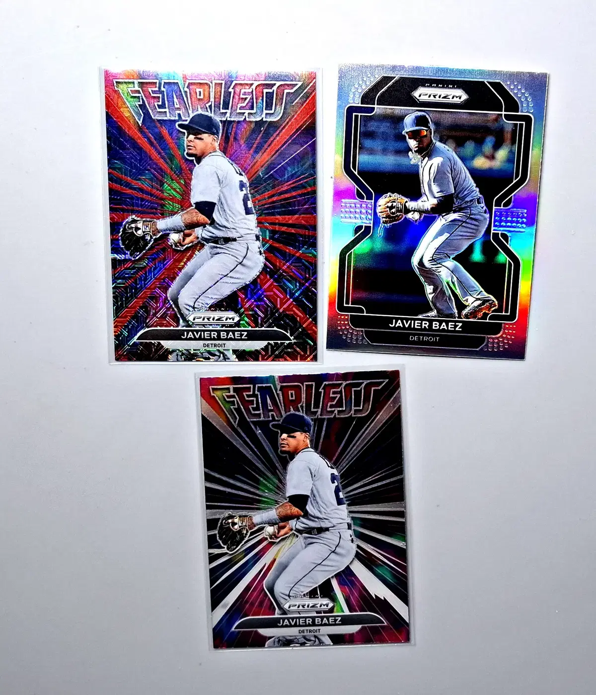 MLB 하비에르 바에즈 149한정, 실버 등 3장 묶음