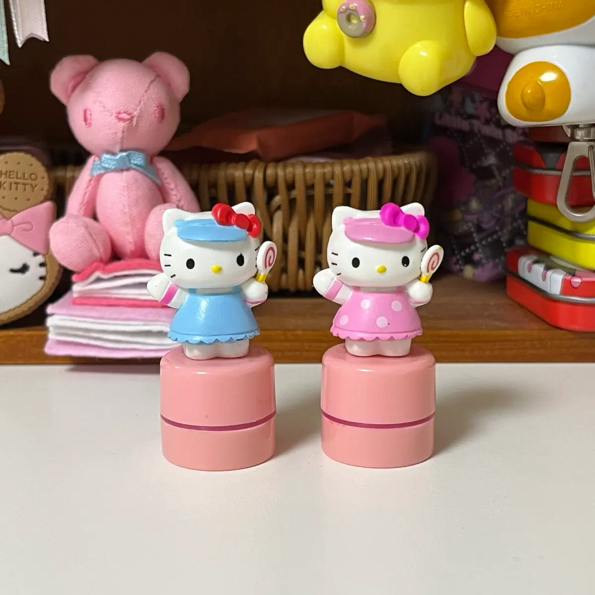 [세트]고전키티 키티스트랩 캔디키티 피규어 스탬프 도장