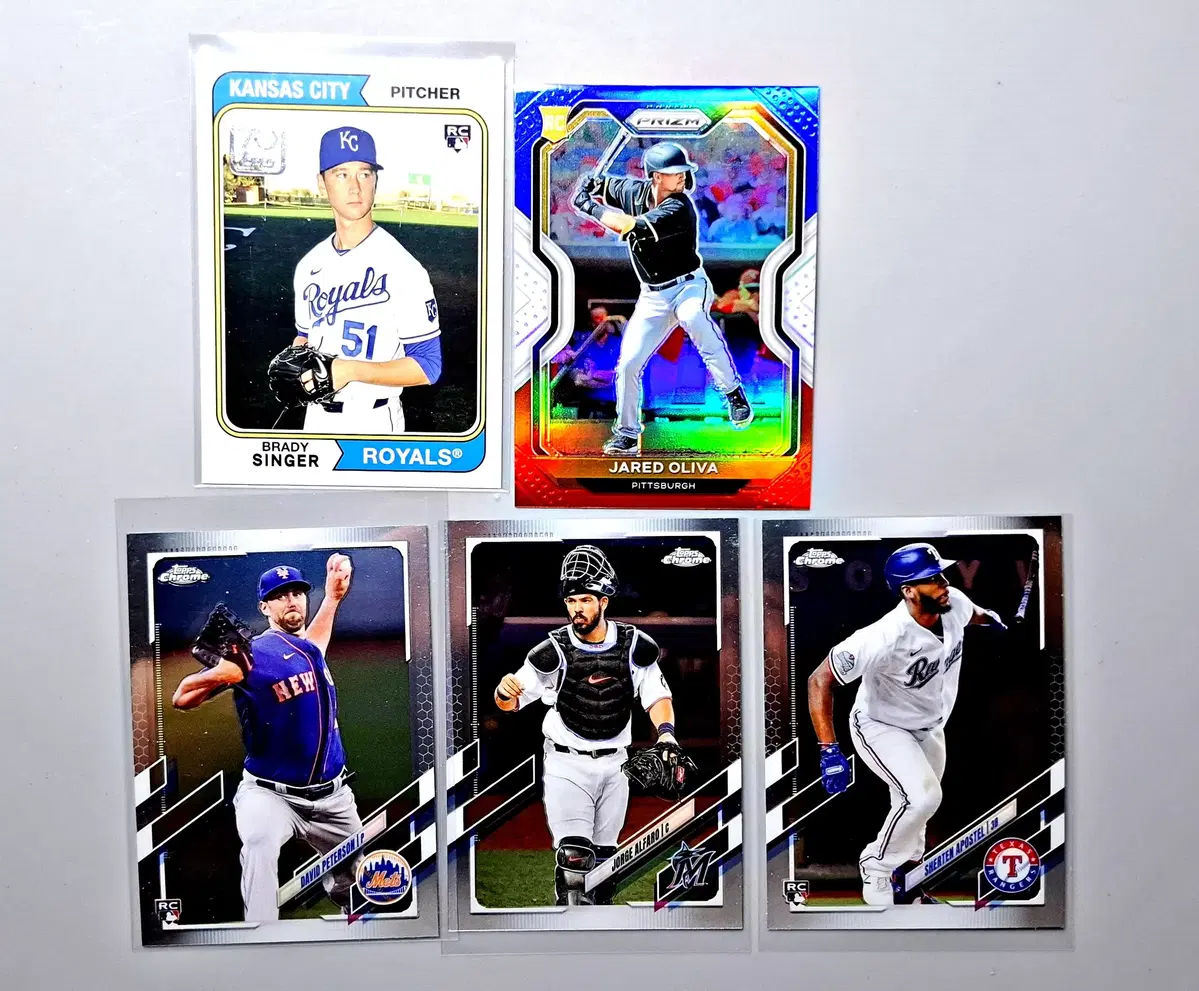 MLB 브래디싱어 등 루키 5장 묶음 탑스 크롬 프리즘 아카이브등
