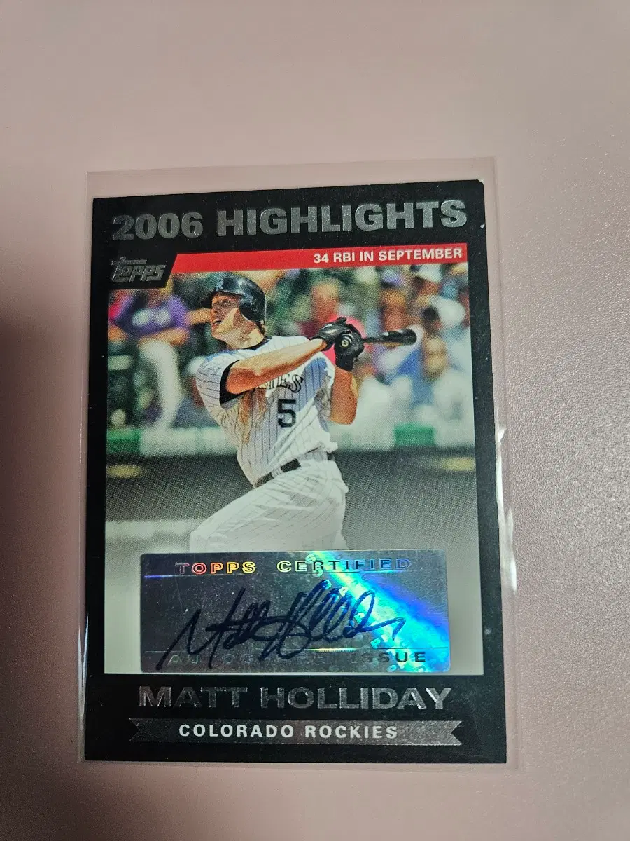 콜로라도)맷 할러데이 2006 Topps 오토 카드
