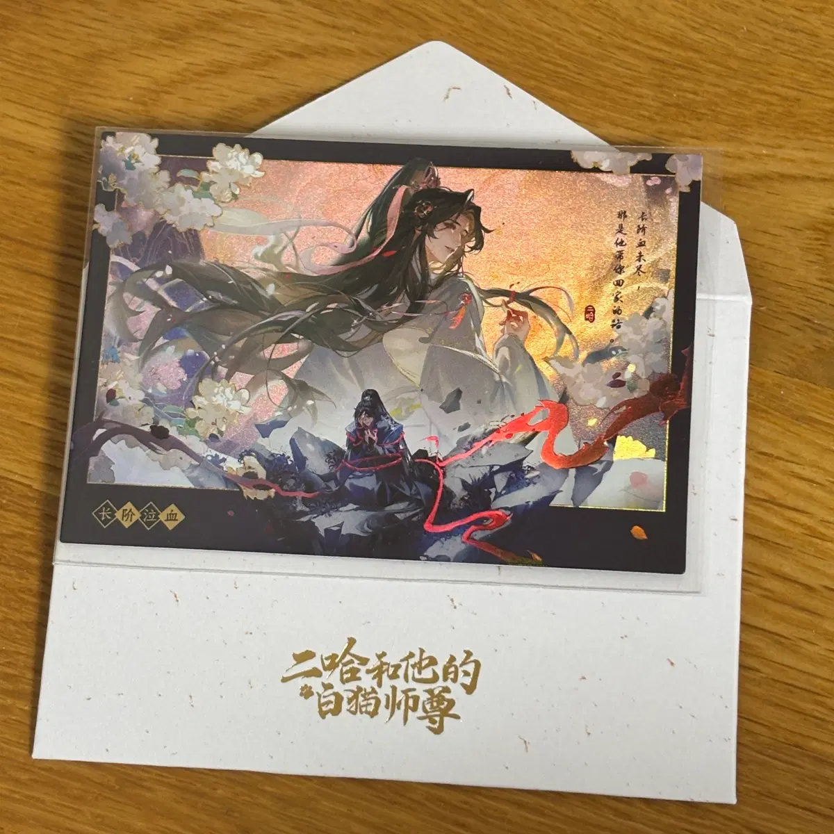 얼하 이합화타적백묘사존 색지 미니 엽서