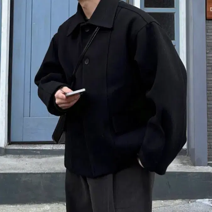 카멜 울 숏코트