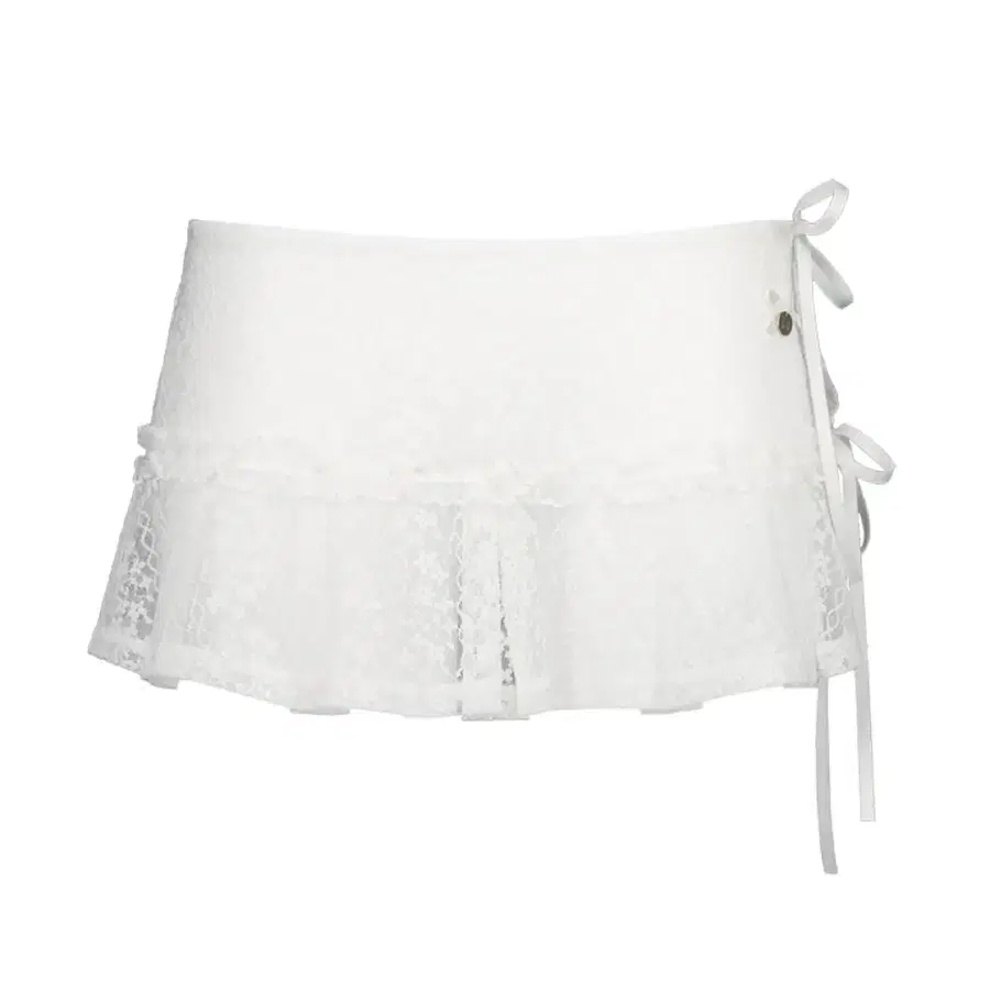 셋업이엑스이 LACE PLEATS SKIRT 레이스 랩스커트 화이트