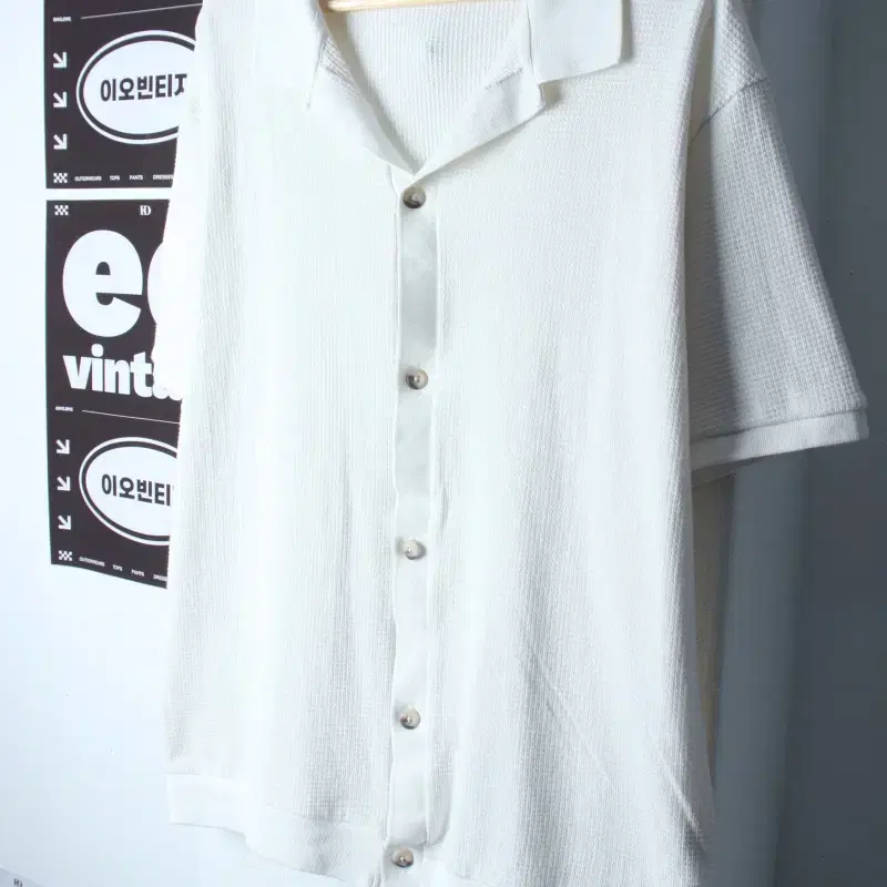 (XL-2XL) 자라 반팔 카라 티셔츠 니트가디건 브이넥-H35916