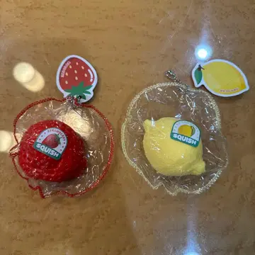 후르츠 스퀴즈 키링 스트로베리 레몬 2개 세트