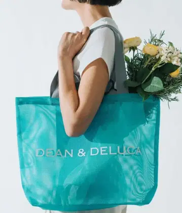 미개봉! DEAN & DELUCA 메쉬 토트백 터콰이즈 L 사이즈