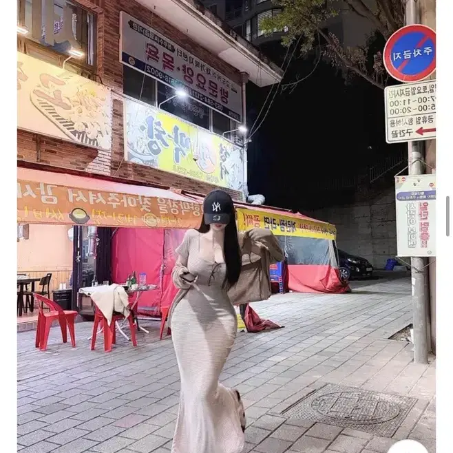 글램니 베이 단가라 원피스 새상품