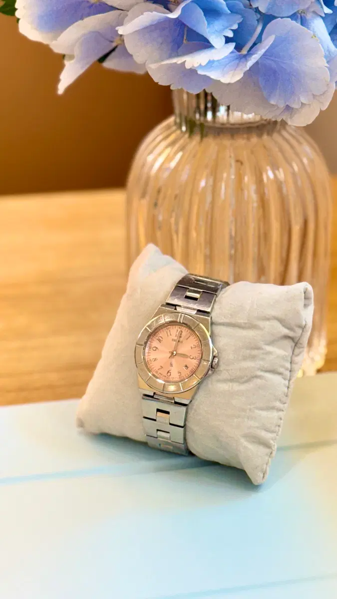 명품 Seiko 세이코 여성 시계 lk 루키아 데이트 핑크 레이디스